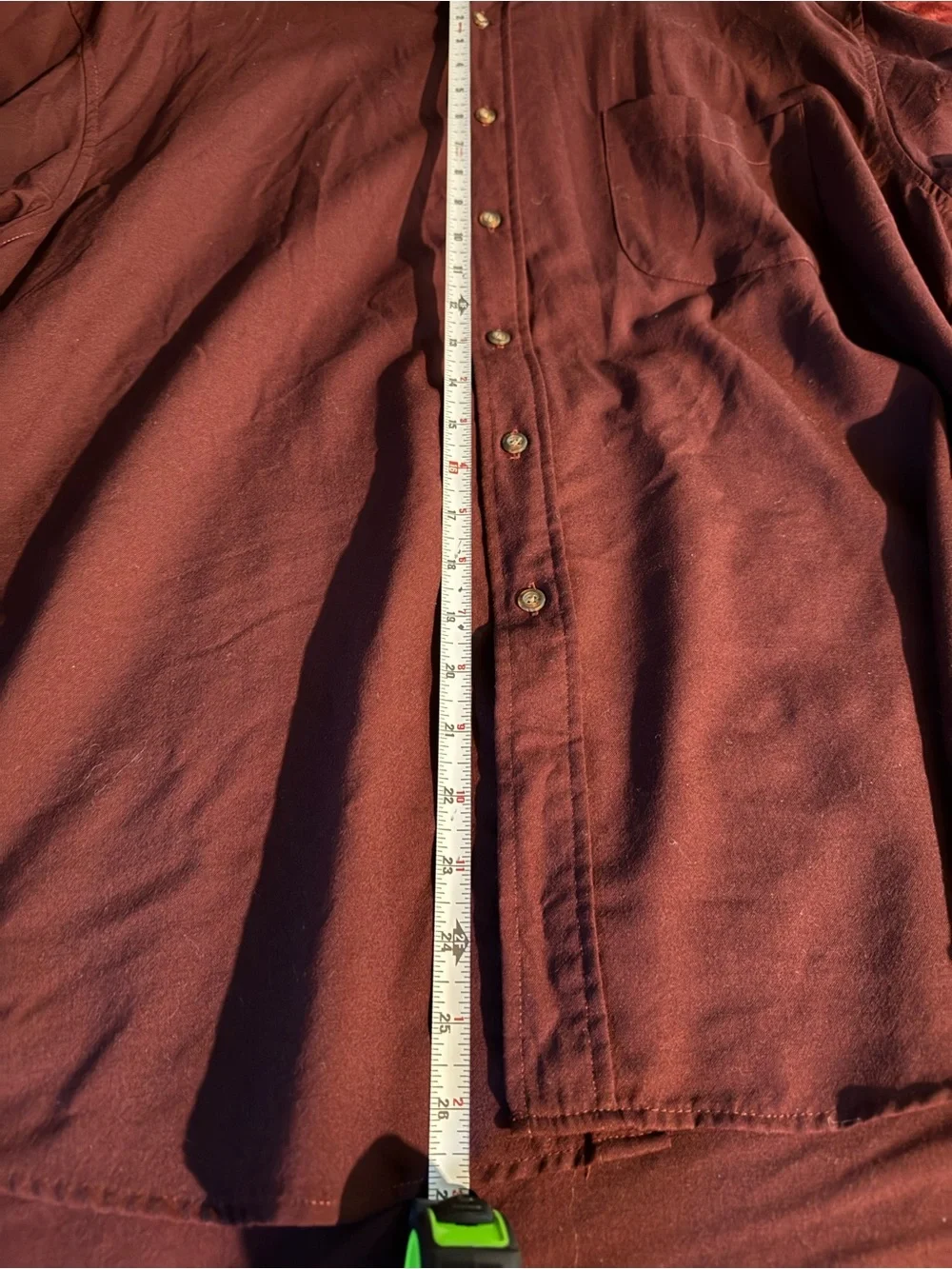 Pendleton Men’s Large 100% Virgin Wool Button Up Shirt Wine Burgundy